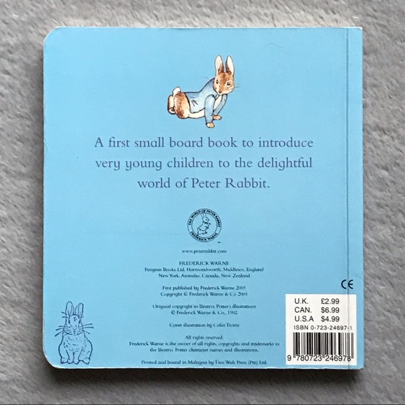 Beatrix Potter Peter Rabbit Soft Touch & Feel Board Book - Picture 5 of 5